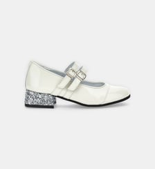 Ballerines vernies à talon pailleté Monnalisa