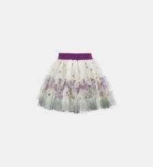 Jupe tutu fleurie à pois Monnalisa
