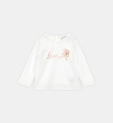 T-shirt Love à manches longues Monnalisa