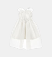 Robe de cérémonie évasée en tulle et strass Monnalisa
