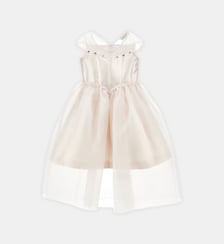 Robe de cérémonie évasée en tulle et strass Monnalisa