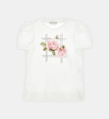 T-shirt à strass Monnalisa