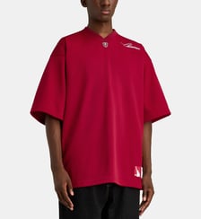 T-shirt effet maillot OS en jersey col V Willy Chavarria