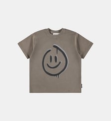 T-shirt droit coton organique smiley Molo