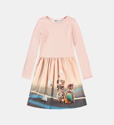 Robe courte évasée en coton à imprimé animalier Molo