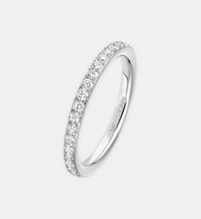 Alliance diamant pavée en or blanc Messika