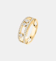 Bague diamant en or jaune pavée Messika