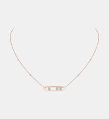 Collier diamant en or rose Messika
