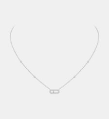 Collier pavé diamant en or blanc Messika