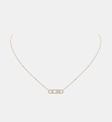 Collier diamant - Baby Move - pavé en or rose Messika