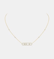 Collier pavé diamant en or jaune Messika