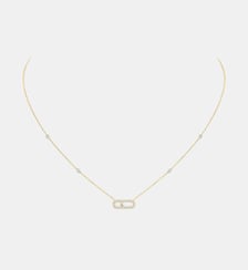 Collier pavé diamant en or jaune Messika