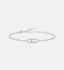 Bracelet pavé diamant en or blanc Messika