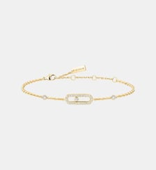 Bracelet pavé diamant en or jaune Messika