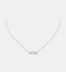 Collier diamant - Baby Move - pavé en or blanc Messika