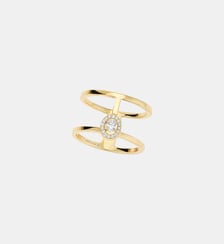 Bague diamant 2 rangs en or jaune Messika