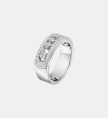Bague diamant pavée en or blanc Messika
