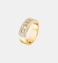 Bague diamant pavée en or jaune Messika