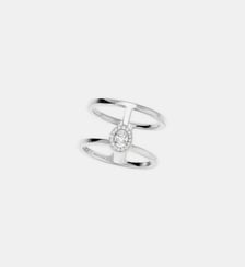 Bague diamant 2 rangs en or blanc Messika