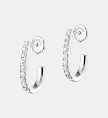 Boucles d'oreilles créoles diamant en or blanc - XS Messika