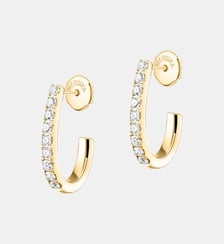 Boucles d'oreilles créoles diamant en or jaune -XS Messika
