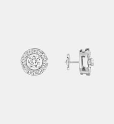 Puces d'oreilles diamant rond en or blanc  - XS Messika