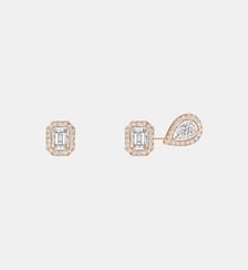 Boucles d'oreilles diamant en or rose Messika
