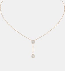 Collier cravate diamant en or rose Messika