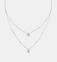 Collier diamant 2 rangs en or blanc Messika