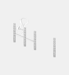 Boucles d'oreilles multi-créoles diamant en or blanc Messika