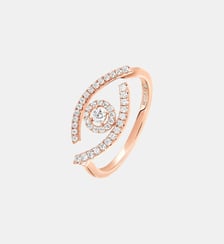 Bague diamant pavée en or rose Messika