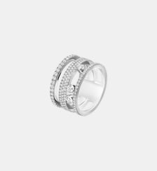 Bague pavée diamant en or blanc - Grand modèle Messika