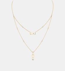 Collier diamant 2 rangs en or jaune Messika