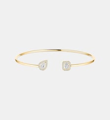 Bracelet jonc diamant en or jaune Toi & Moi Messika