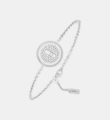 Bracelet chaîne diamant pavé en or blanc - Petit modèle Messika