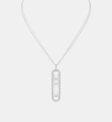 Collier sautoir diamant en or blanc Messika