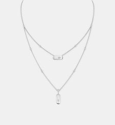 Collier diamant 2 rangs en or blanc Messika