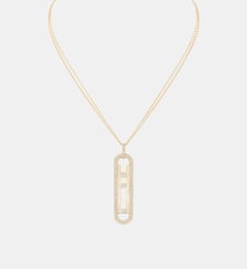Collier sautoir diamant en or jaune Messika