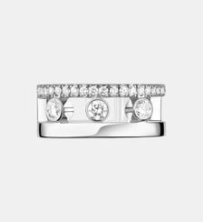 Boucle clip d'oreille diamant en or blanc Messika