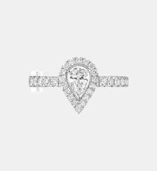 Mono boucle d'oreille diamant clip milieu en or blanc Messika