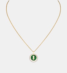 Collier diamant en or jaune et malachite - Petit modèle Messika