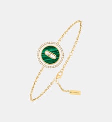 Bracelet diamant en or jaune et malachite - Petit modèle Messika