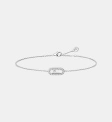 Bracelet pavé diamant en or blanc  Messika