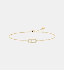 Bracelet pavé diamant en or jaune Messika