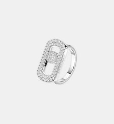 Bague diamant pavée en or blanc Messika