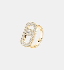 Bague diamant pavée en or jaune  Messika