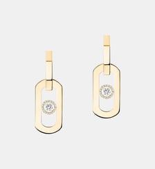 Boucles d'oreilles pendantes diamant en or jaune XL Messika