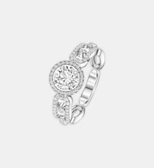 Bague solitaire diamant en or blanc - Grand modèle Messika