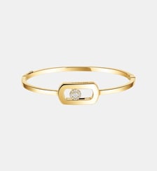 Bracelet jonc diamant en or jaune Messika
