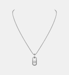 Collier pendentif diamant titane naturel  Messika